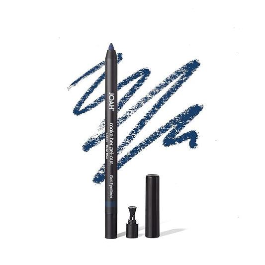 JOAH Make Her Gel-ous Gel Eyeliner with Self-Sharpening Pencil, Waterproof & Long-Lasting Intense Color Definition & Finish, Creamy No-Tug Formula - Deep Blue