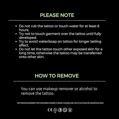 Female White Trash 9-Pack Temporary Tattoos for Halloween & Costumes – Realistic Fake Hickeys, Tramp Stamp Designs, Hillbilly Party Attire (Easy Waterproof Fake Tattoos)