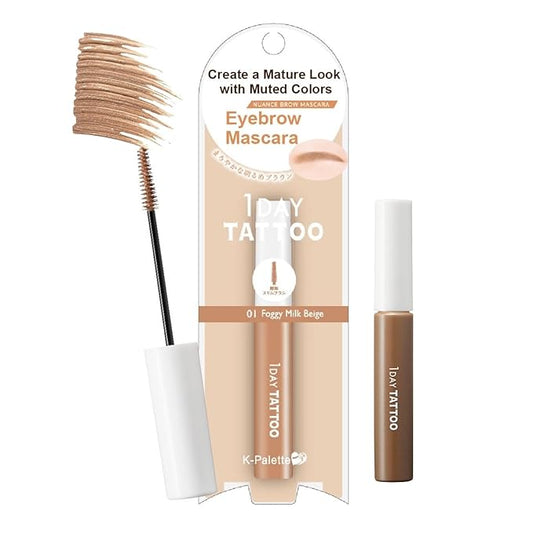 Eyebrow Gel, Longwear Brow Color Mascara with Natural Effects, Easy-to-Use Brow Makeup Brush for Defined Eyebrows, Blonde, Foggy Milk Beige