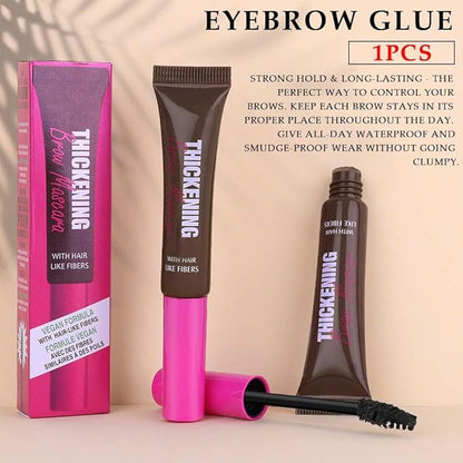Tinted Thickening Brow Mascara,Brow Fast Sculpt,Waterproof, Transfer-proof, Brush to Fill in Eyebrows and Cover Gray Hairs - Cruelty Free - Light Medium Brown (1pc 07 Espresso)