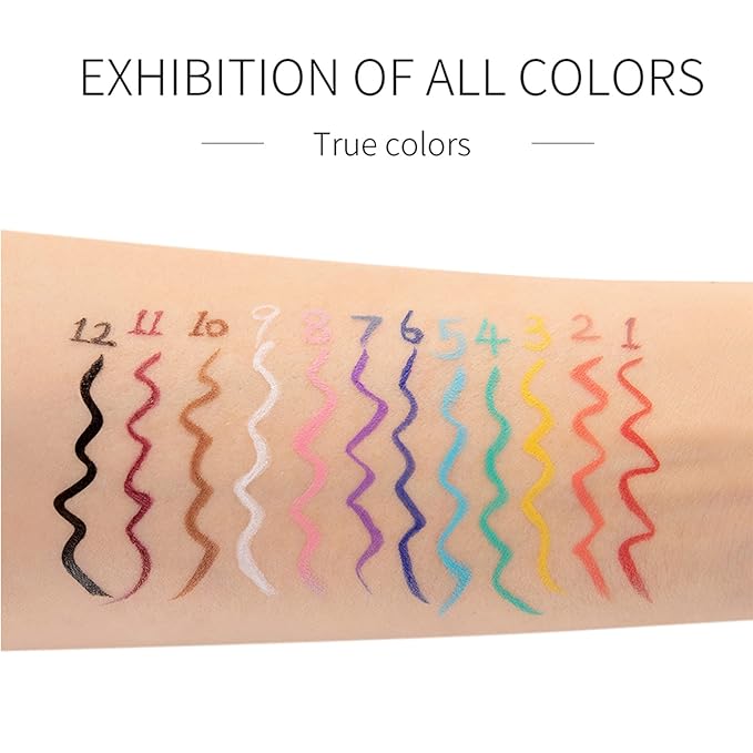 Liquid Eyeliner, Red Eyeliner Liquid, Long-lasting Colored Eyeliners, White Black Red Brown Green Purple Waterproof High-pigmented Colorful Eyeliners for Eye Makeup,1PC Red