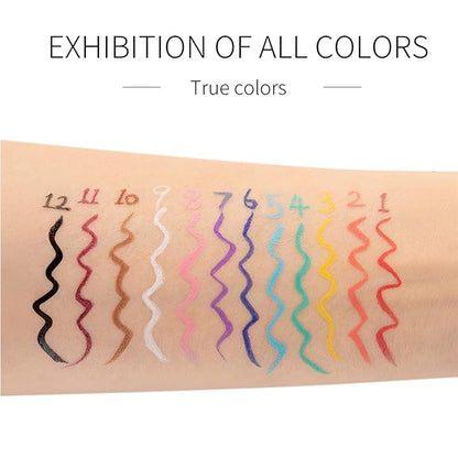 Liquid Eyeliner, Red Eyeliner Liquid, Long-lasting Colored Eyeliners, White Black Red Brown Green Purple Waterproof High-pigmented Colorful Eyeliners for Eye Makeup,1PC Red