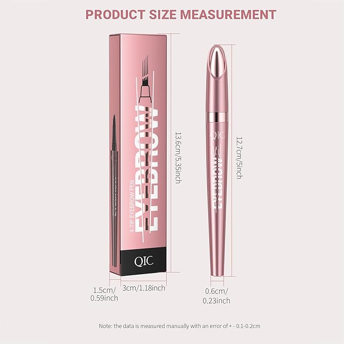 3D Waterproof Microblading Eyebrow Pen,Micro 4 Point Eyebrow Pencil for Women Brown, Long-lasting Natural Smudge-proof Precision Magical Microblade Brow pen (4# Black)