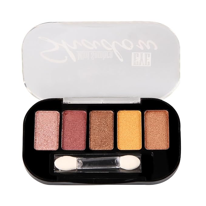 Dusty Rose Neutrals Eyeshadow Palette 5-Color | Highly Pigmented Matte&Shimmer Makeup, All-Day Wear Blendable Compact for Day/Night Looks, Vegan Cruelty-Free, Travel-Friendly Smudge-Proof