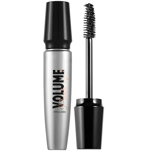 Black Volumizing Mascara Lengthening Thickening Eyelashes Natural Curl Smudge-Proof Waterproof Sweat-Proof 360-degree Intense Length Wand Silk Fibe for Long Soft Lashes