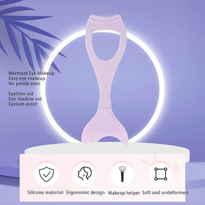 Stencil Set, Mascara Applicator Guard, Reusable Eyeshadow and Stencils Pad Kit, Easy to Use Eye Makeup Tool with,