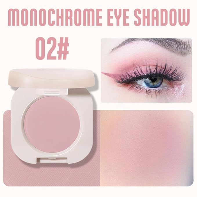 Single Nude Pink Matte Eyeshadow,Bright High Pigment Intense Monochrome Eye Shadow,Apply Makeup Easily,Matte Pressed Powder Single Eyeshadow,24 Hour Eye Makeup Longwear Waterproof,Blendable
