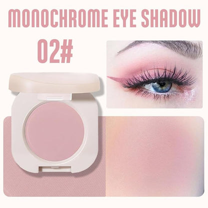 Single Nude Pink Matte Eyeshadow,Bright High Pigment Intense Monochrome Eye Shadow,Apply Makeup Easily,Matte Pressed Powder Single Eyeshadow,24 Hour Eye Makeup Longwear Waterproof,Blendable