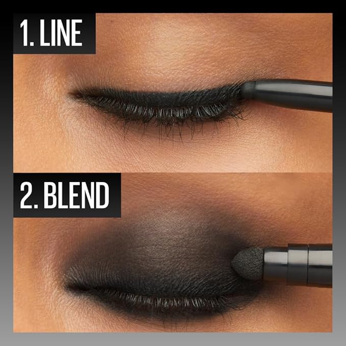 Maybelline Tattoo Studio Automatic Gel Pencil Waterproof Eyeliner, Blendable, Smudge Resistant, Matte Eyeliner For Up To 36HR Wear, Pitch Black (Smokey Black), Packaging May Vary