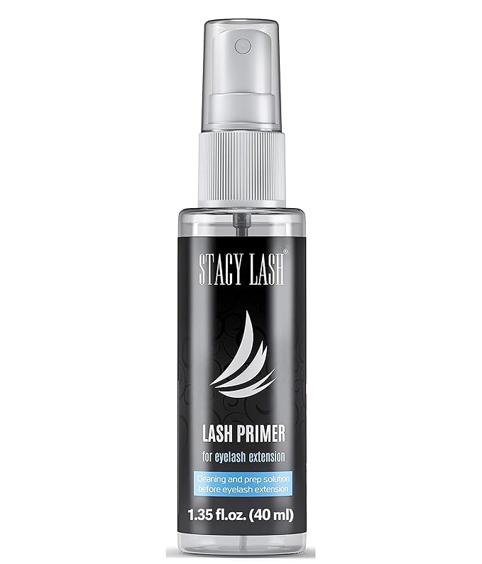 Eyelash Extension Primer/Cleanser (1.35fl.oz/40ml) Stacy Lash/Protein Oil Remover/Increase Adhesive Bonding Power Retention/Pretreatment for Individual Semi Permanent Extensions Glue Supplies