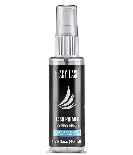 Eyelash Extension Primer/Cleanser (1.35fl.oz/40ml) Stacy Lash/Protein Oil Remover/Increase Adhesive Bonding Power Retention/Pretreatment for Individual Semi Permanent Extensions Glue Supplies