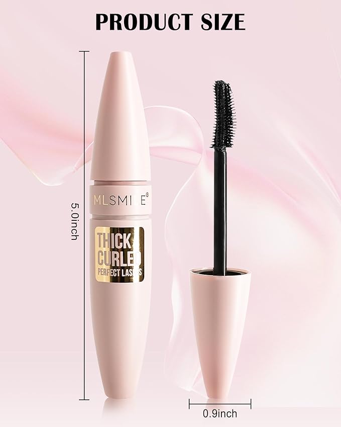 Grey+Blue Waterproof Mascara, Lash Extension Mascara with Dual-Sided Brush, Great for Lengthening and Volumizing Eyelashes, Colored Tube Máscara Fiber No Clumping, Long Wear, Smudge-Proof -D