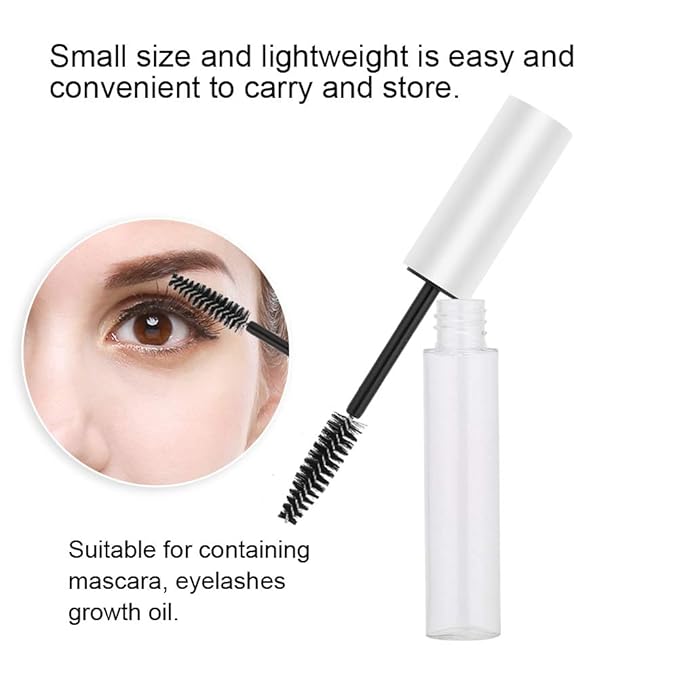 5 Colors 10ml Empty Mascara Tube with Eyelash Wand, Portable Reusable Refillable DIY Container Mascara Brush for Home and Travel (5#)