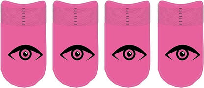 4Pcs Pink Eyelash Ruler, Eyelash Stencils Ruler for Measure Eyelashes LengthEyebrow Lash Measuring Tool Beauty Tools Professional Eyelash Stencils Ruler Symmetry Curling Makeup Eyes