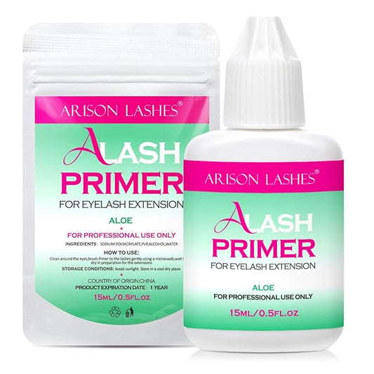 Lash Primer for Eyelash Extensions15ML Eyelash Primer Increase Lash Adhesive Bonding Power Pretreatment for Semi Permanent Lash Extension Ideal for Extend Lash Glue Retention Time(ALOE)