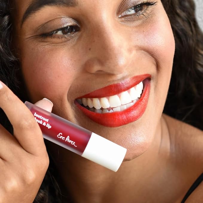 Ere Perez - Avocado Waterproof Brown Mascara + Beetroot Cheek + Lip Tint in Joy (Red) BUNDLE | Vegan, Cruelty-Free, Clean Beauty