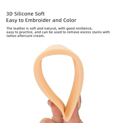 Tattoo Practice Skin for Eyebrows Eyeliner 3D Permanent Makeup Silicone Fake Skin Microblading Supplies for Beginners and Experienced Artists