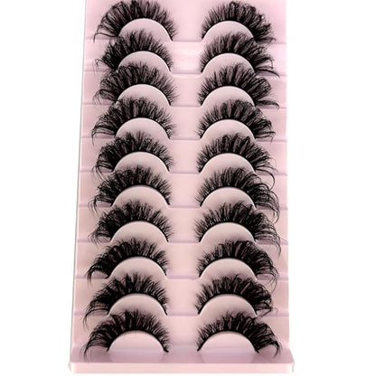 HBZGTLAD Soft Mink Eyelashes 3D Curl Winged End Eye Elongated Fake Lashes Thick Handmade Natural False Eyelash Messy Cross Lash Wholesale (AD-18)