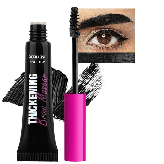 Kaely Thickening Brow Mascara,Tinted Eyebrow Gel Waterproof,Eyebrow Color Makeup,Brow Fast Sculpt,Vegan,Cruelty Free,maquillaje gel para cejas a prueba de agua,08 Black