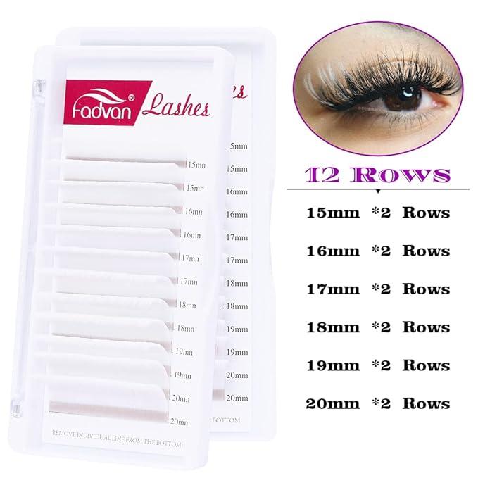 Volume Lash Extensions White Eyelash Extensions 0.07mm Easy Fan Lashes D Curl 15-20mm Mixed tray Colored Eyelash Extensions FADVAN Lashes Easy Fan Colored Lashes (white-D, 15-20mm)