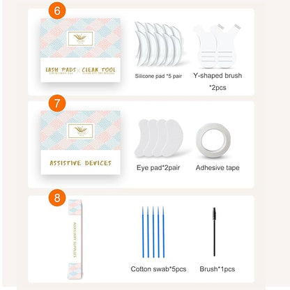 YUANLI Lash Lift Kit, Eyelash Lifting Kit, Eyelash Lift Kit, Easy for Professional Eyelash Perm Kit, Semi-Permanent Eye Lash Lift Kit, Lash Lift Suitable at Home