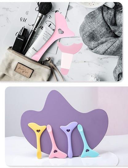 All In One Eye Makeup Stencils Aid Tool Set, Reusable Mascara Shield Applicator Guard Pads + Eyeshadow and Eyeliner Stencils Pad Kit Eye Applicator Guide Tool for Makeup, Easy to Use