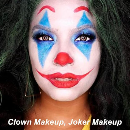 Mysense Red Face Body Paint Stick, Eye Black Stick for Sports Football Baseball Softball, Red Lipstick Facepaint Pen for Halloween SFX Millie Helluva Boss Cosplay Devil Makeup