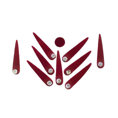 Assorted Size Assorted Shape Bindi With Stone Indian Kumkum Bindi with Stone | Indian Bindi Face Jewels Multicolored Face Bindi