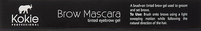 Kokie Cosmetics Brow Mascara, Medium Brown, 0.13 Ounce