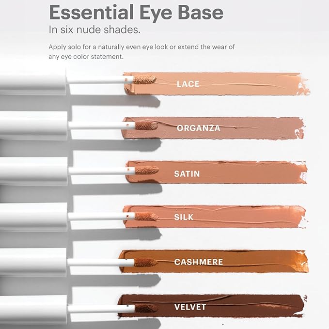 Glo Skin Beauty Essential Eye Base - 3-in-1 Multitasking Eyelid Tint, Primer & Color Corrector - Vegan Shades (Silk)