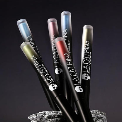 Liquid Shimmery Eyeshadow Light Blue Shinny Eyeshadow, Intense Color Payoff Korean Sparkling Eyeshadow, Long Lasting Quick-Drying Crease-resistant Eye Shadow with Metallic Finish, #11 Ice Blue