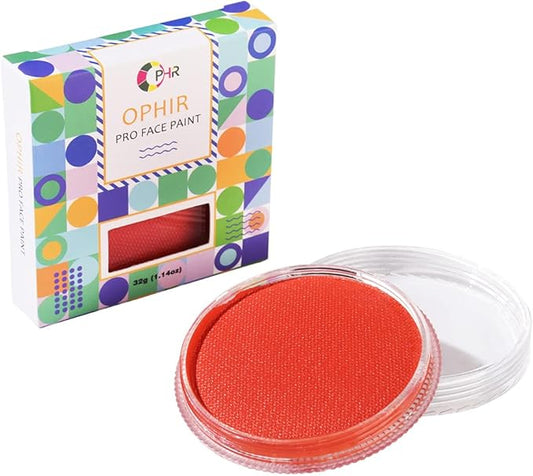 OPHIR Face Painting-30g Face Paint Body Paint Kit Basic Color Pigments for Halloween Stage Makeup Adults & Children Kids, Water Base, Easy to Clean (Orange)
