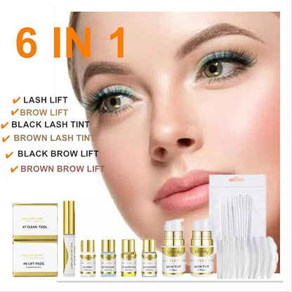 Lash Lift Kit Professional 6 IN 1, [2024 UPGRADED] DIY at Home Lash Lift Kit with Detailed Instructions Easy for Beginner, Eyelash Perm Kit, Eyelash Lift Kit