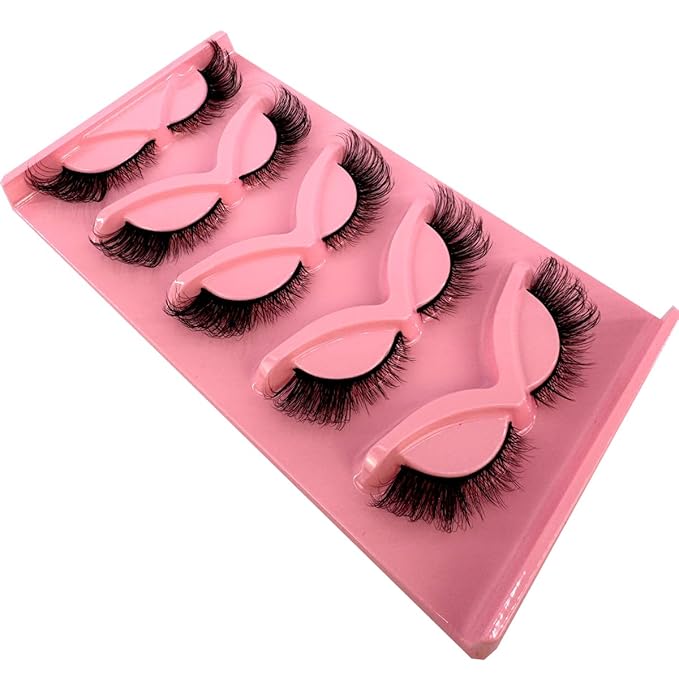 HBZGTLAD New 3D Cat-Eye Mink Eyelashes Curled Winged Natural Realistic Messy End Eye Elongated Thick False Eyelashes Soft Fake Eyelashes (V11)