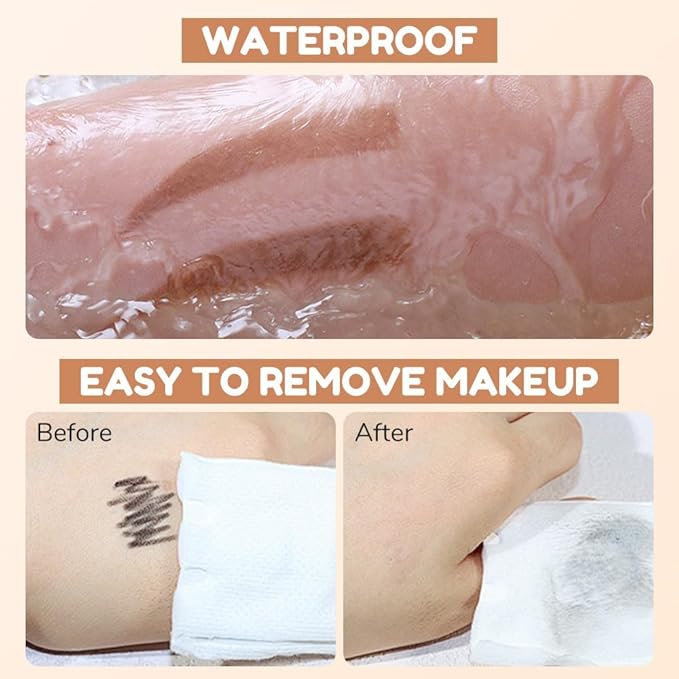2025 Upgrade Microblading Eyebrow Pencil, 3D Waterproof 4-Tip Magic Eyebrow Pencil, Natural Makeup Long-Lasting Fine Stroke Magic, 4 Fork Tip 3D Microblading Waterproof (Light Brown)