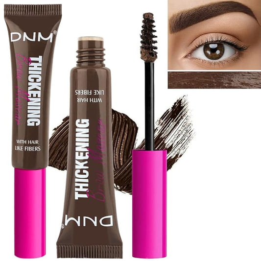 Tinted Thickening Brow Mascara,Brow Fast Sculpt,Waterproof, Transfer-proof, Brush to Fill in Eyebrows and Cover Gray Hairs - Cruelty Free - Light Medium Brown (2pcs 07 Espresso)
