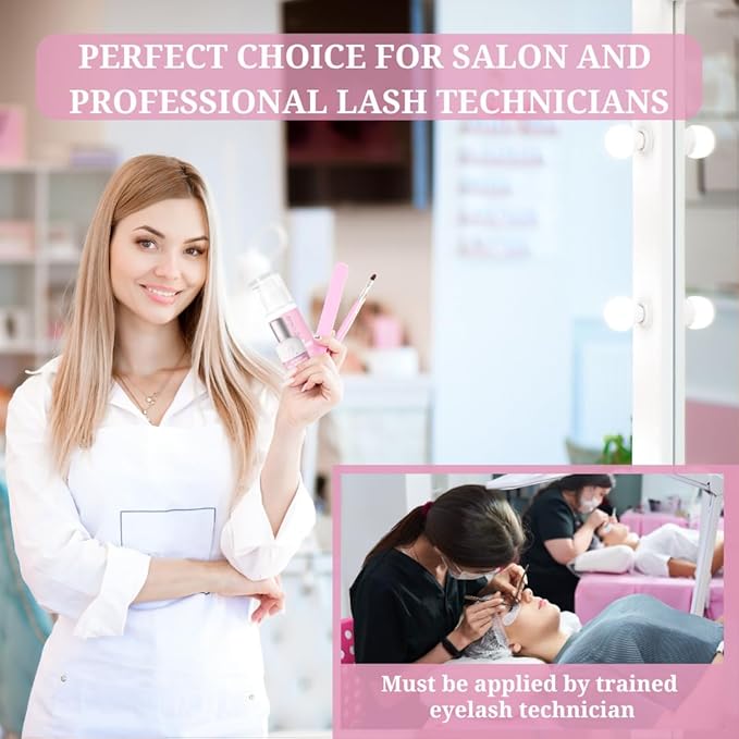 Eyelash Extension Primer/Up To 35% Longer Glue Retention Liore Lash/Pretreatment for Individual Semi Permanent Lash Extensions Glue Supplies Cleanser/Protein Oil Remover/Increase Adhesive Bond Power