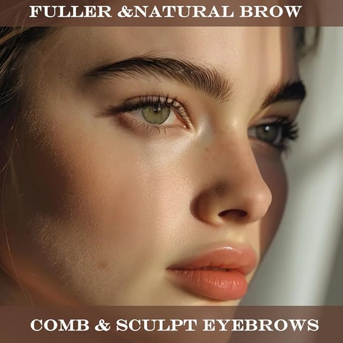 Tinted Eyebrow Mascara, Brow makeup, Comb & Sculpt Eyebrows, Waterproof, Longwear, Eyebrow tint brush, 01#Gray Brow