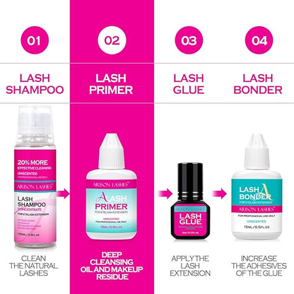 Lash Primer for Eyelash Extensions15ML Eyelash Primer Increase Lash Adhesive Bonding Power Pretreatment for Semi Permanent Lash Extension Ideal for Extend Lash Glue Retention Time(ALOE)