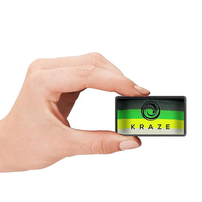 Kraze FX Dome Stroke - Meadow (25 gm), Professional 1-Stroke Split Cake, Hypoallergenic, Non-Toxic, Water Activated Face & Body Painting Makeup Supplies for Sensitive Skin, Kid Safe, Adults