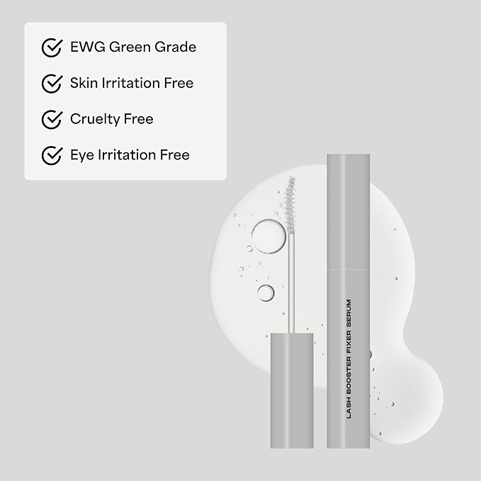 ENTROPY MAKEUP Brow & Lash Enhance Boost Fixer Serum - Eyelash Growth Serum for Fuller Lashes & Brows, Biotin & Madecassoside Nourishment, Visible Results in 14 Days, Vegan & Cruelty-Free, 0.24 Oz