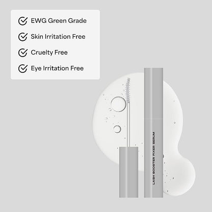 ENTROPY MAKEUP Brow & Lash Enhance Boost Fixer Serum - Eyelash Growth Serum for Fuller Lashes & Brows, Biotin & Madecassoside Nourishment, Visible Results in 14 Days, Vegan & Cruelty-Free, 0.24 Oz