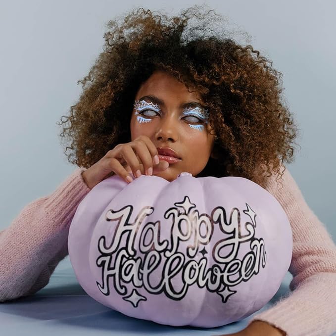Uranian Holographic Eyeliner Stickers Temporary Self-adhesive Eyeshadow Sticker for Women Girls Spider Web Stars Eyelid Tape Wing Eye Makeup Stickers for Halloween Carnival Club Festival Party (Set 1)