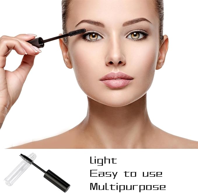Pink Empty Mascara Tubes, 3 PCS 10ML Empty Mascaras Tube and Wand, Eyeliner Tube and Lip Gloss Tubes for Castor Oil Mascara Makeup