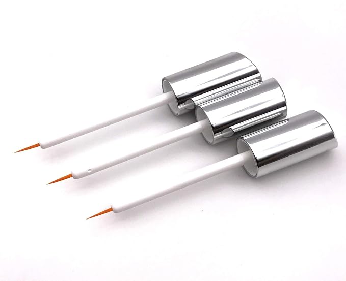 2pcs 5ml Acrylic Multi-functional Empty Eyelashes Tube Eyeliner Vials Bottle Containers with Wand Applicators Best for Eyelash/Eyebrow Growth Serum Castor Oil