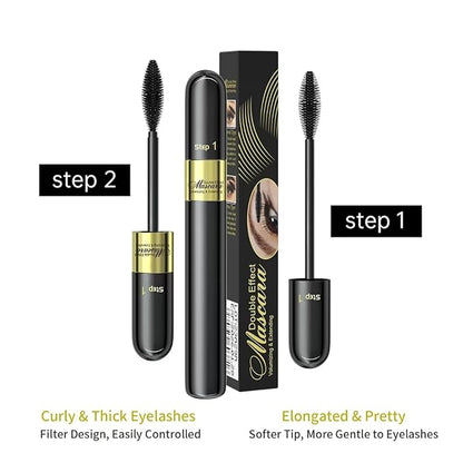 2PCS Essence Mascara Volume And Length- Amazing Lashes Mascara, Long-Lasting 2 In 1 Mascara Waterproof Mascara Voluminous Mascara,Lengthening And Volumizing Tubing Mascara Black