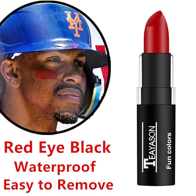 Go Ho Makeup Clown Red Cream-Blendable Stick -Red Eye Black Face Body Paint Professional SFX Makeup,Safe Facepaint Nose&Lip Smacking for Halloween(Red)