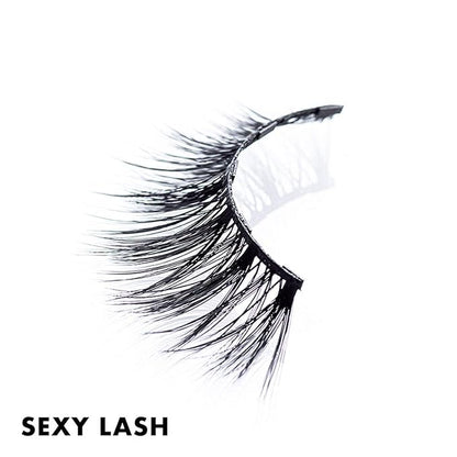 MoxieLash Magnetic Eyelashes with Eyeliner Kit - Essentials Kit Vol 3 - Natural Looking False Eyelashes - Wifey & Sexy Lash + Eyeliner & Remover Swabs - USA Owned - No Glue