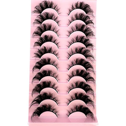 HBZGTLAD Soft Mink Eyelashes 3D Curl Winged End Eye Elongated Fake Lashes Thick Handmade Natural False Eyelash Messy Cross Lash Wholesale (AD-109)