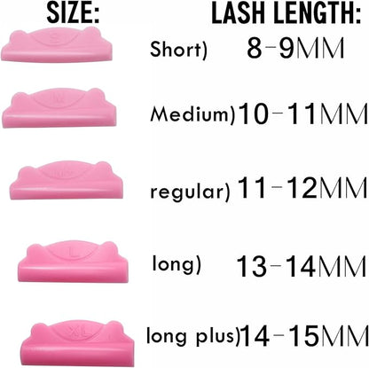 Eyelash Lift Shields Mix Lash Lifting Pad Mix Size Glueless Lami Lamination Roller Upper Lower Lash Perm Flat C Curl Pads for All Eyes Curling Like Long Extension Look Work Well with Your Balm Glue